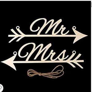 Mr and Mrs chair sign